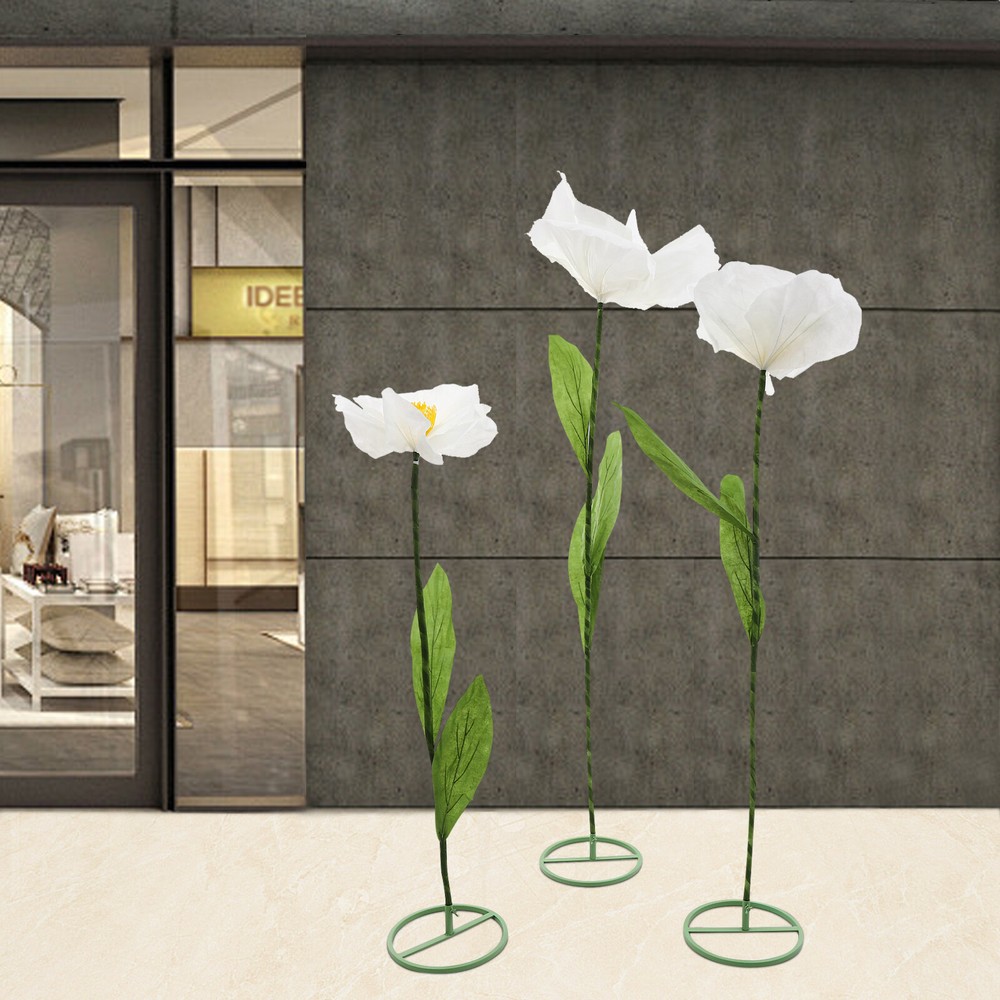 White Artificial Orchid Flower Arrangement For Wedding Supply Home Decor 3PC