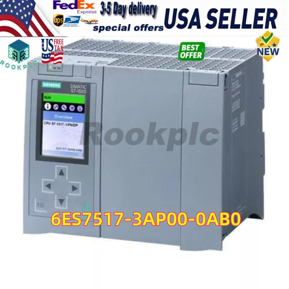 New Siemens 6ES7 517-3AP00-0AB0 S7-1500 CPU 1517-3 PN/DP 6ES7517-3AP00-0AB0