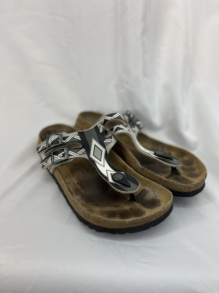 BIRKENSTOCK BIRKI'S MILO AZTEC PATTERN, GLADIATOR THONGS EUR 36 Boho US Sz 6