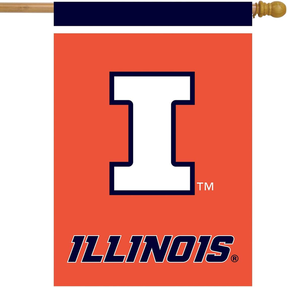 Illinois Fighting Illini NCAA Licensed 40x28 Inch House Flag