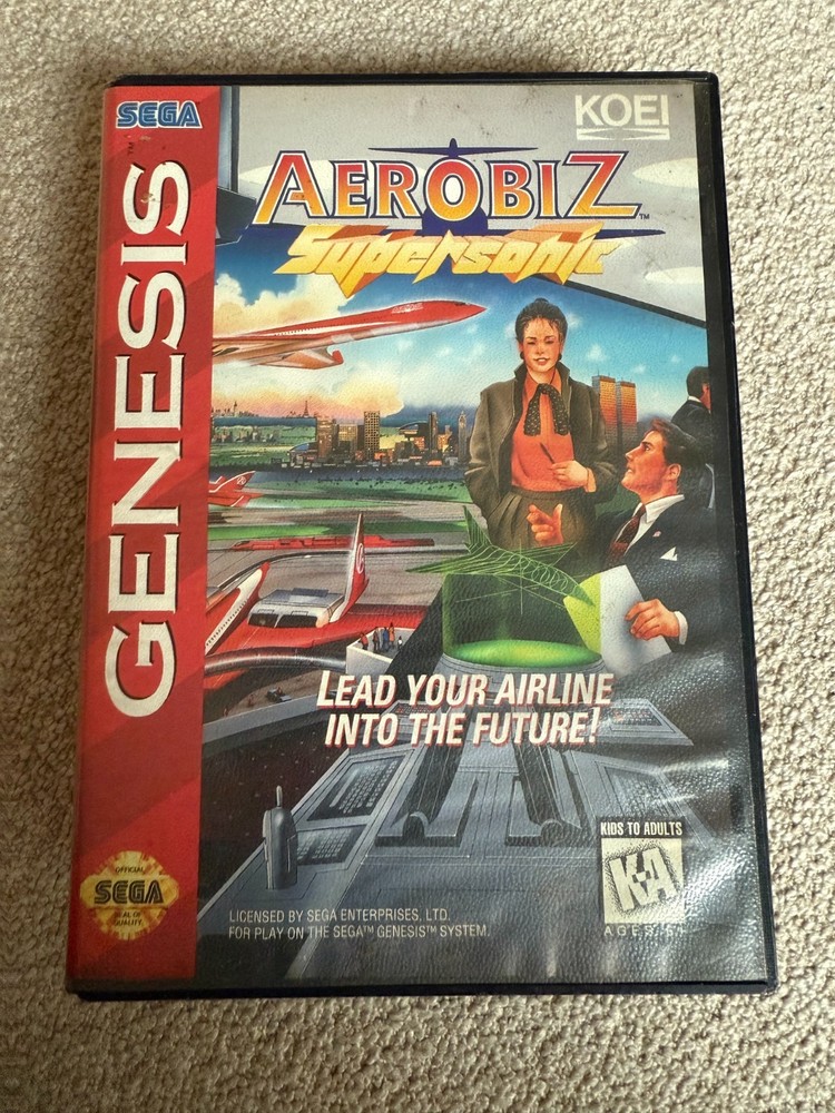 Aerobiz Supersonic Sega Genesis CIB Complete Clean Tested Working