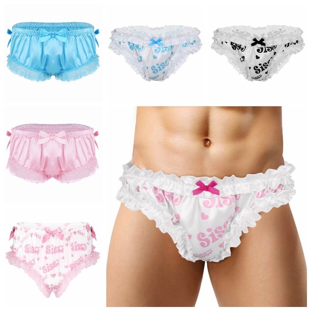 US Mens Briefs Gay Knickers Fancy Dress Lingerie Lace Panties Clubwear Bottems