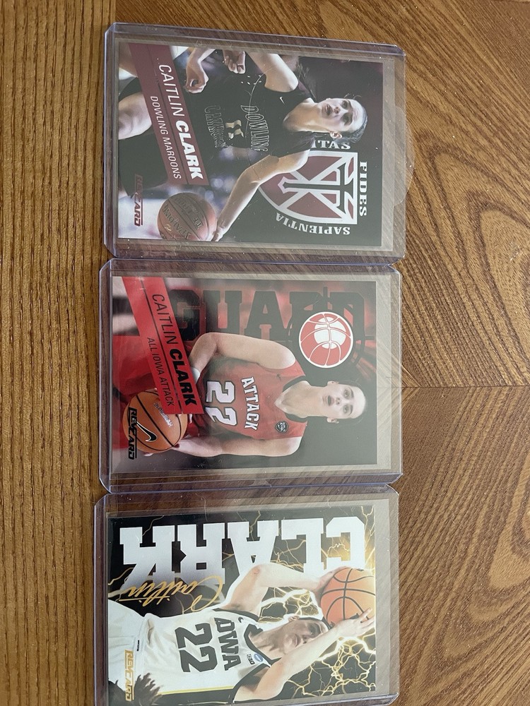 Caitlin Clark 3-Card Basketball Memorabilia Set