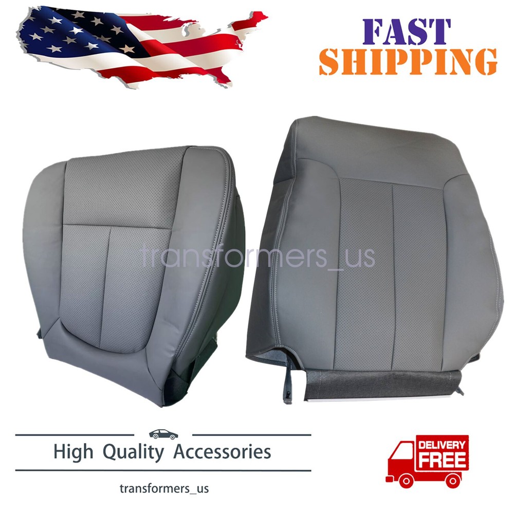 2011-2016 Ford F250 F350 XL Work Truck Gray Leather Driver Side Seat Cover