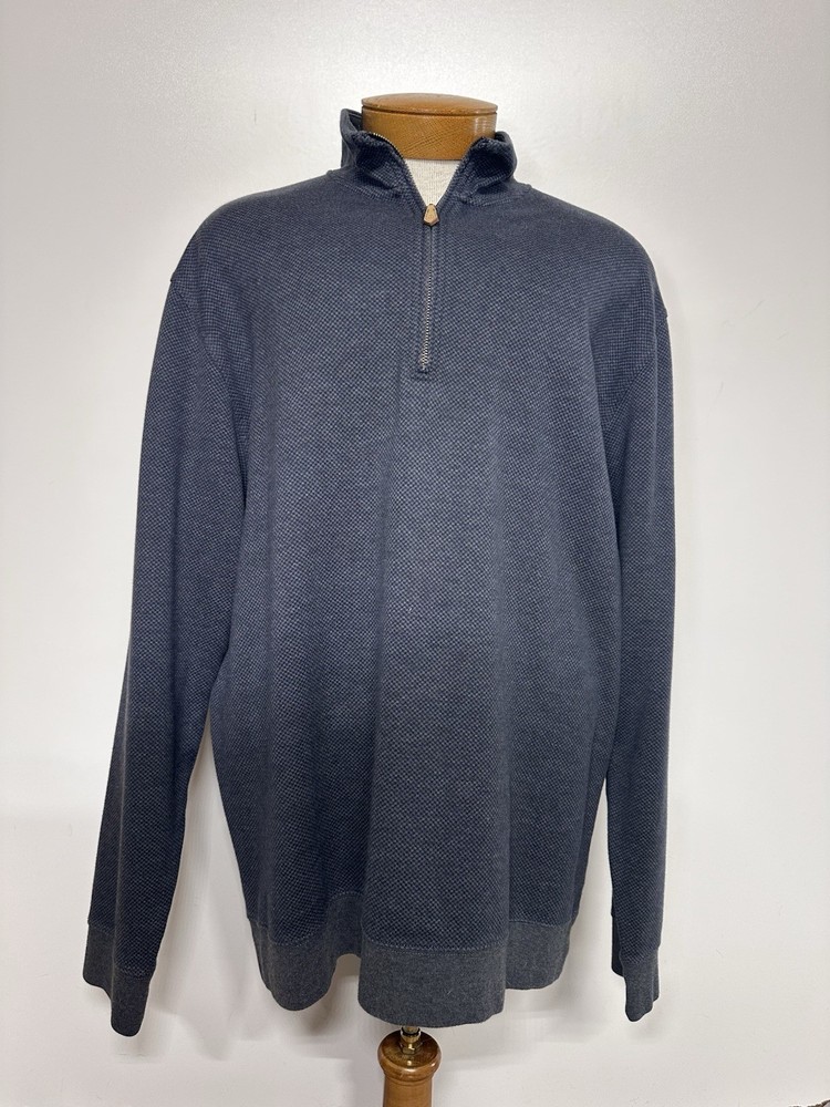 Brooks Brothers Men’s XXL Long Sleeve Quarter Zip 100% Cotton - L11
