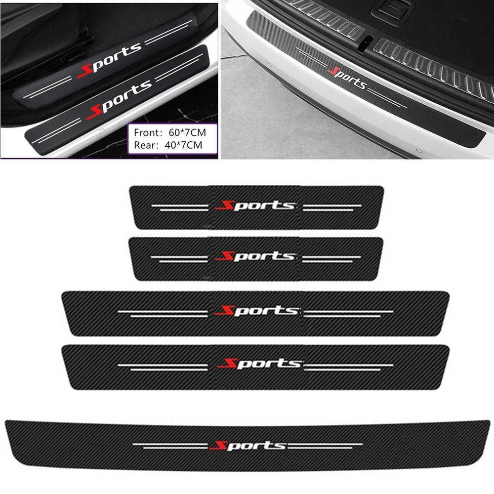 Car Accessories Door Sill Scuff Plate Cover Trunk Bumper Guard Protector Sticker