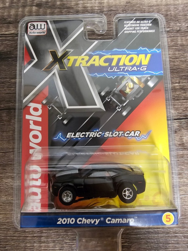 Autoworld HO Slot Car New X Traction 2010 Chevy Camaro Black