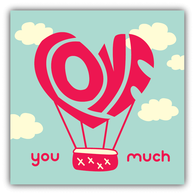 Love You So Much Valentine's Day Car Bumper Sticker Decal