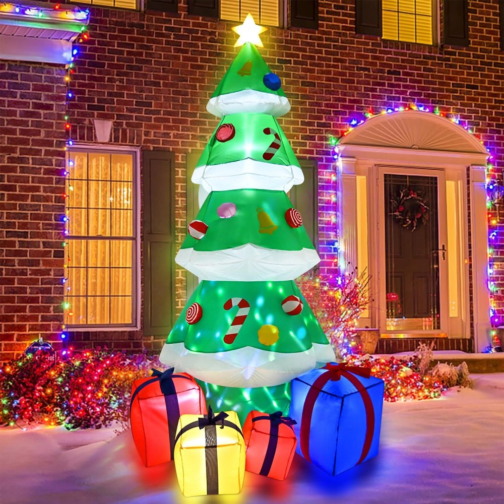 FRAMICS 7 FT Christmas Inflatable Outdoor Decoration Inflatable Christmas Tre...