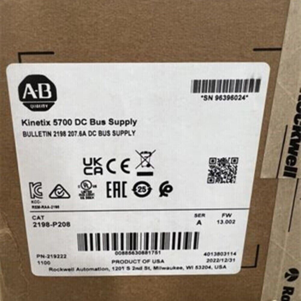 New Sealed Allen-Bradley 2198-P208 Kinetix 5700 DC Bus Power Supply AB 2198P208
