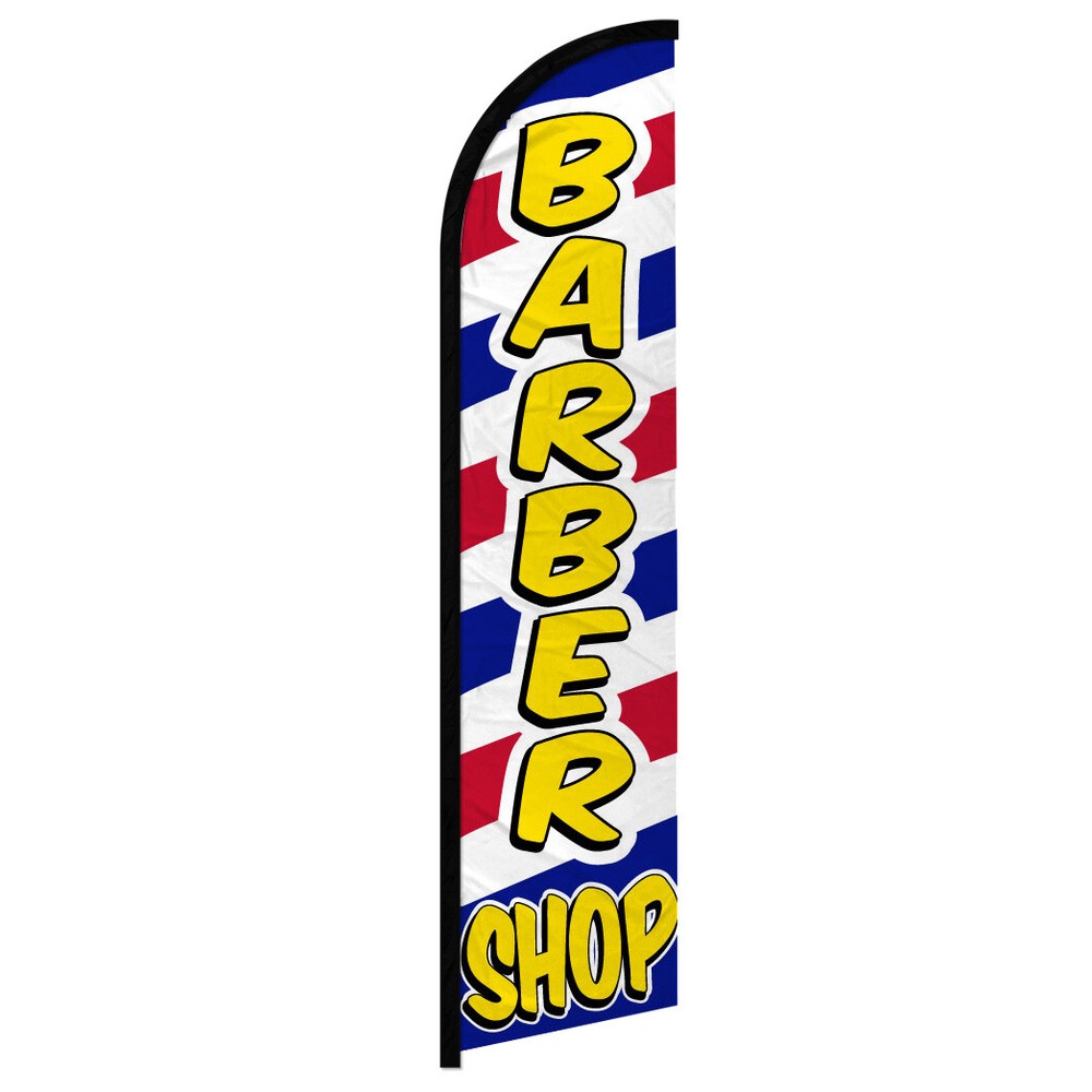 Barbershop Full Curve Windless Swooper Flag Barber Hair Cuts LETTERS