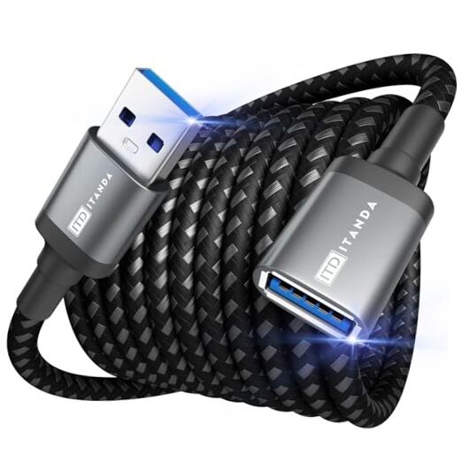 10FT Grey USB 3.0 Extension Cable Type A Male to Female
