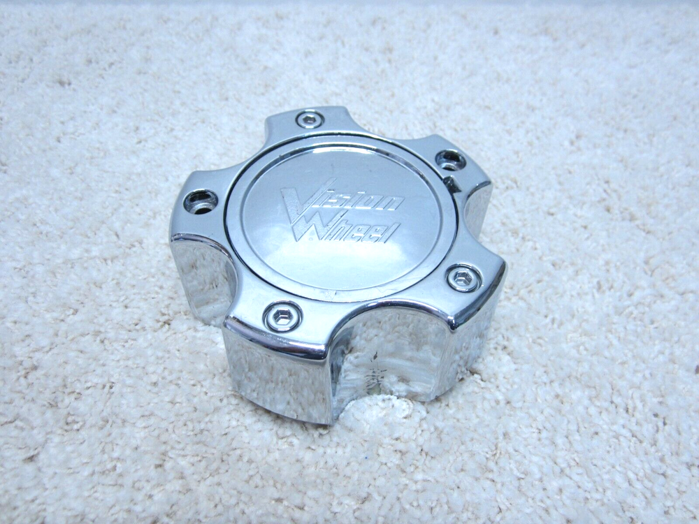 VISION C375-5CD0C CUSTOM ALLOY WHEEL BOLT ON CHROME CENTER CAP #2D-7