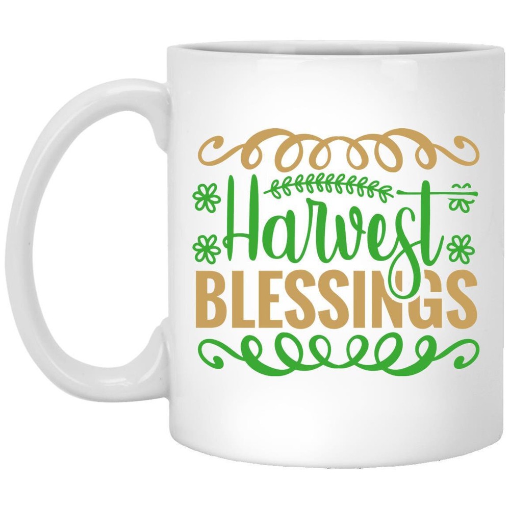 Thanksgiving Mug Harvest Blessings Coffee Mugs Gift For Mom Dad Grandma Grandpa