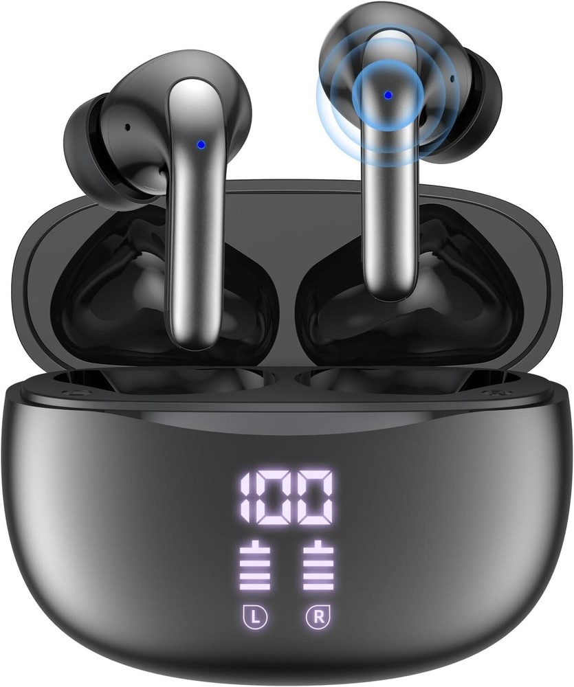 Guanda Wireless Earbuds Bluetooth 5.3 with 50H Playback & Deep Bass Sound