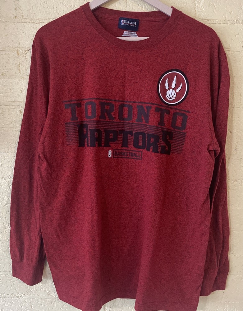 NBA Exclusive Collection Toronto Raptors Men’s Long Sleeve Shirt Size Large, Red