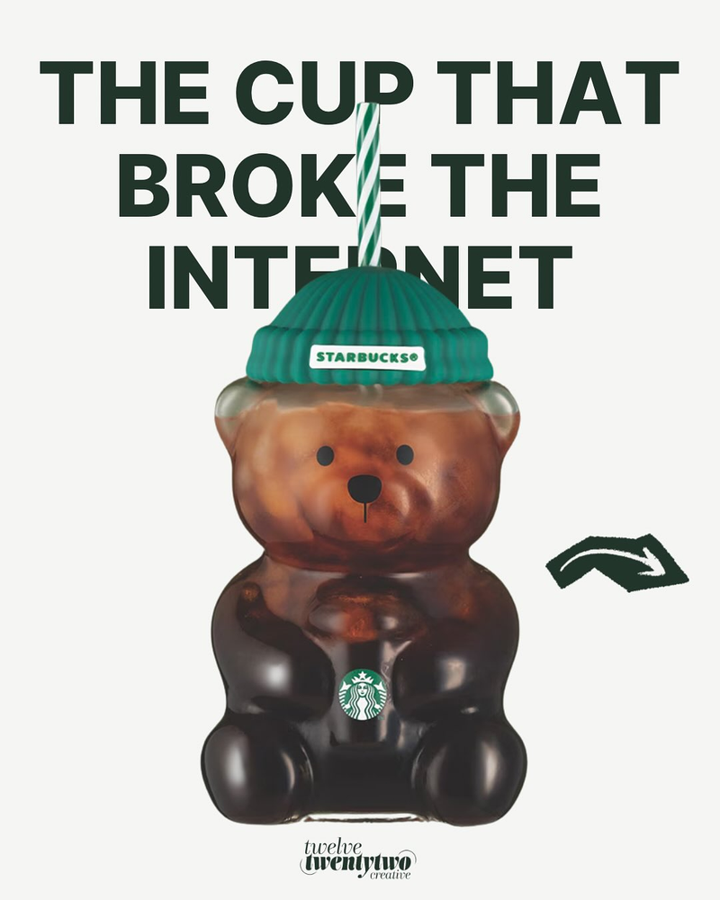 Starbucks 2025 Bearista 17oz Xmas Glass Tumbler Cup - Knitted/Straw Hat Styles