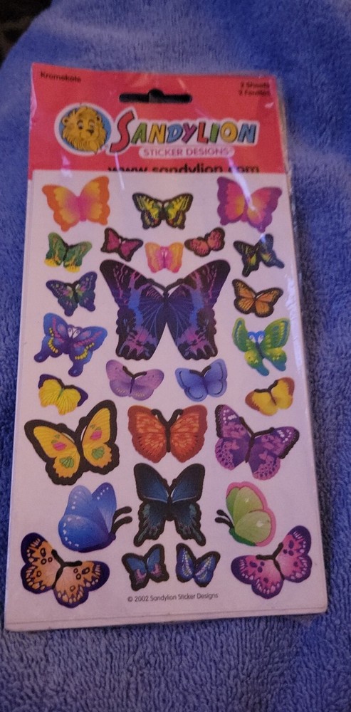 SandyLion Butterly  Sticker Designs 2 Sheets