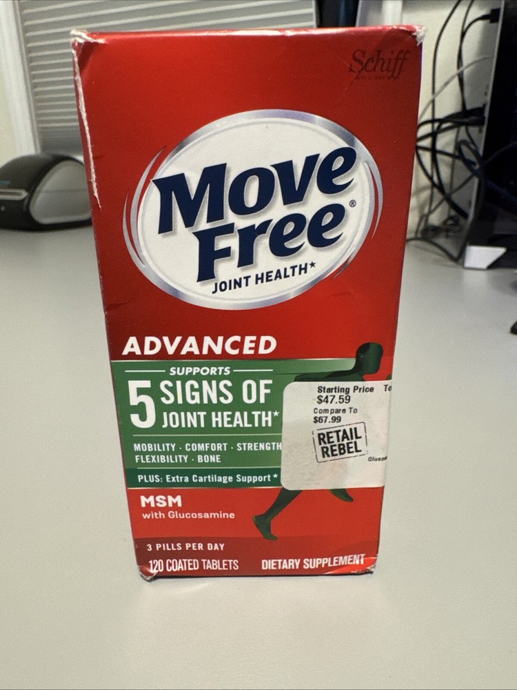 Move Free Advanced Plus MSM Joint Health Supplement - (120 Tablets per