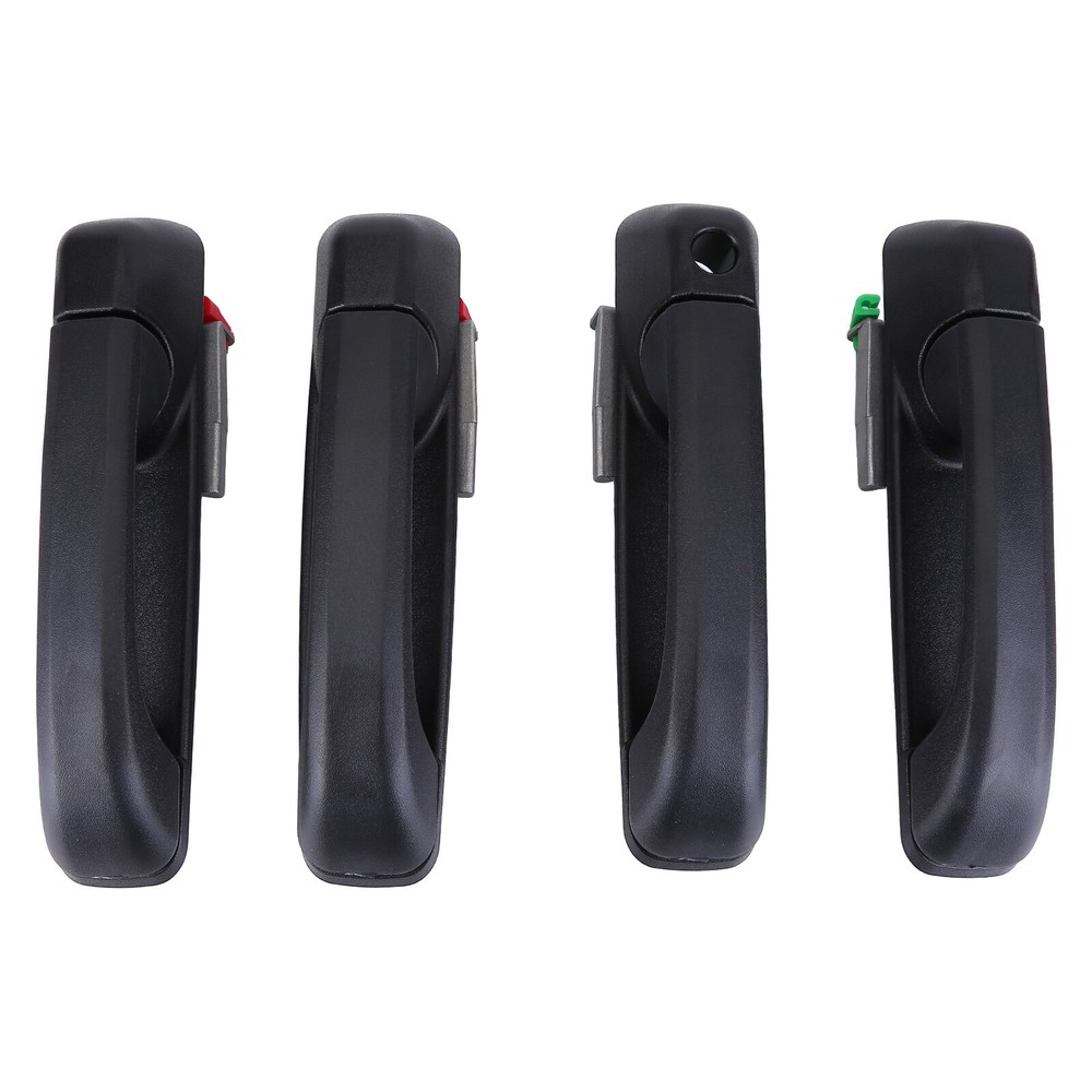 Black Textured Exterior Door Handle Kit Set of 4 for Ram Truck Front & Rear