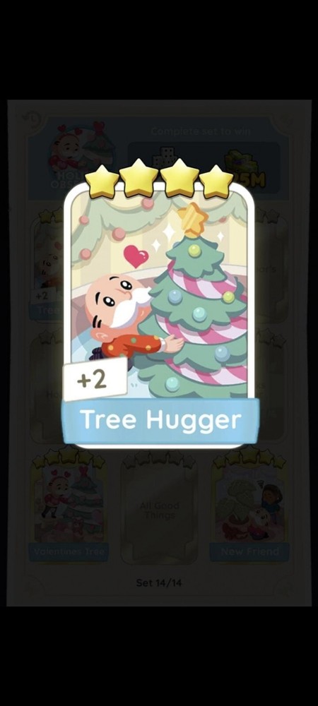 Tree Hugger- Jingle Joy- Monopoly Go -sticker 4 Star -Fast Sent -Affordable