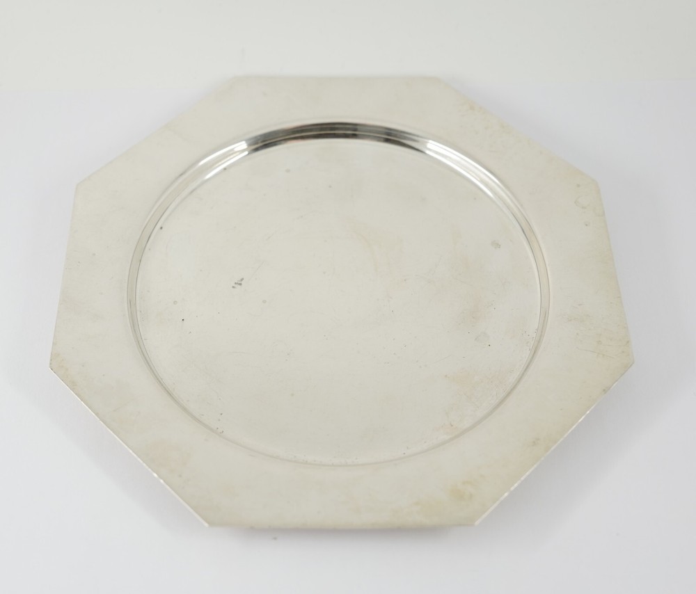 Tiffany & Co. Sterling Silver Octagon Trinket Dish #1007 5 1/2