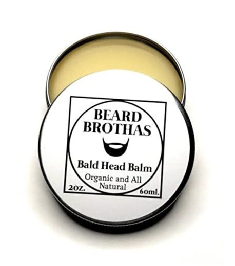 Bald Head Balm Moisturizer. Organic Cold Pressed Unrefined Argan & Jojoba Oil.