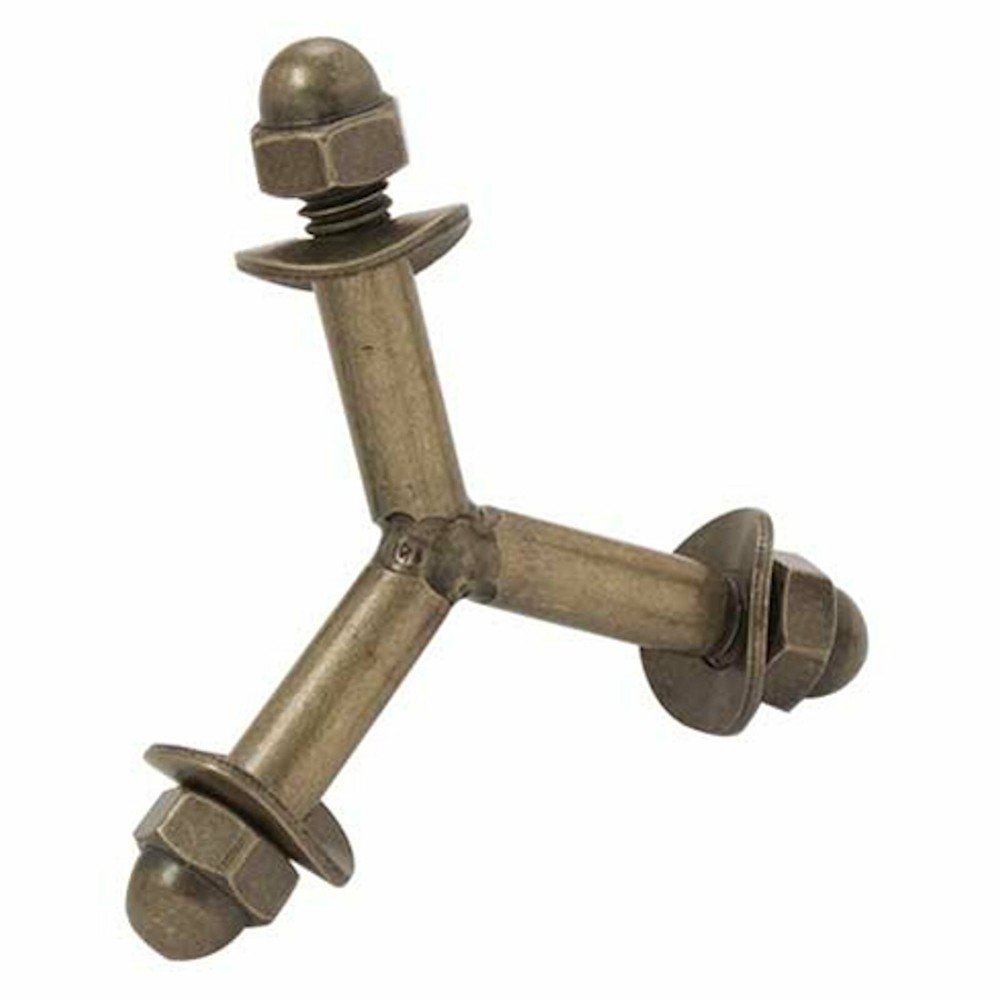 Tri Bolt with Washers Antique Brass 1189-02 Tandy Leather