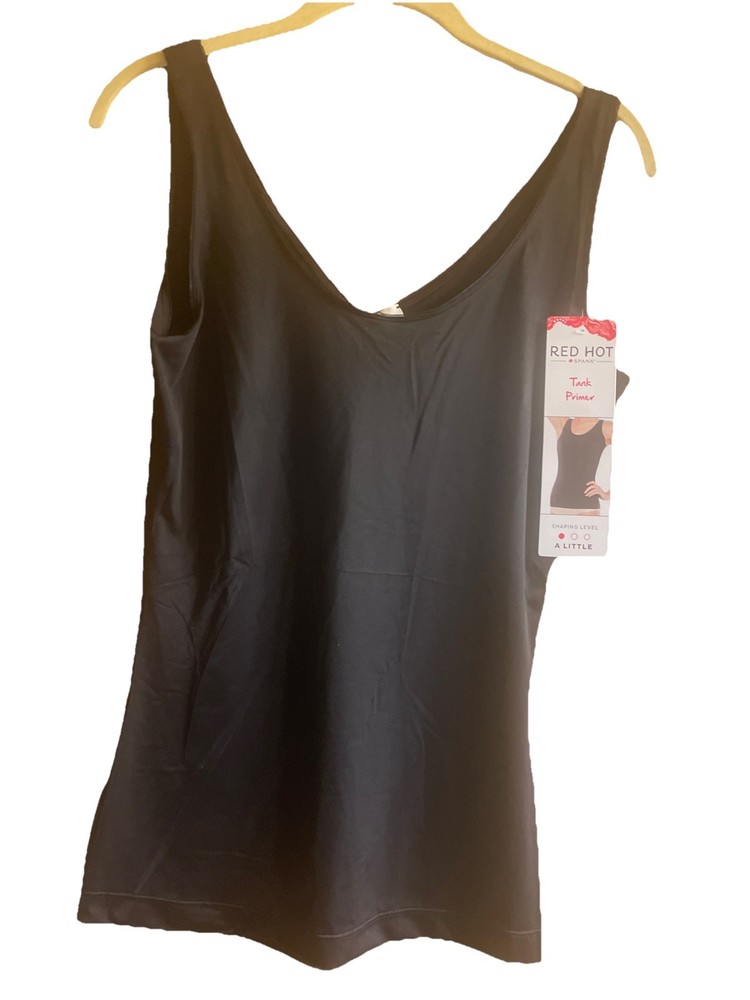 Spanx Red Hot Tank Primer in Black Size XL