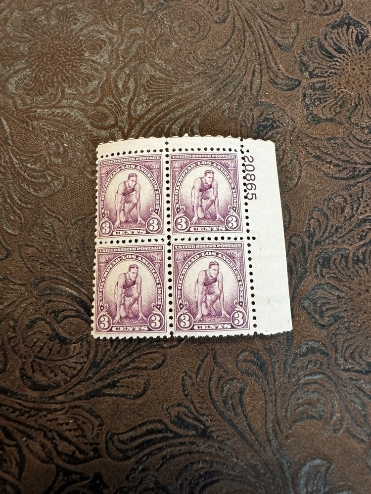 Vintage Plate Blocks No 718 Unused Collectible Stamps