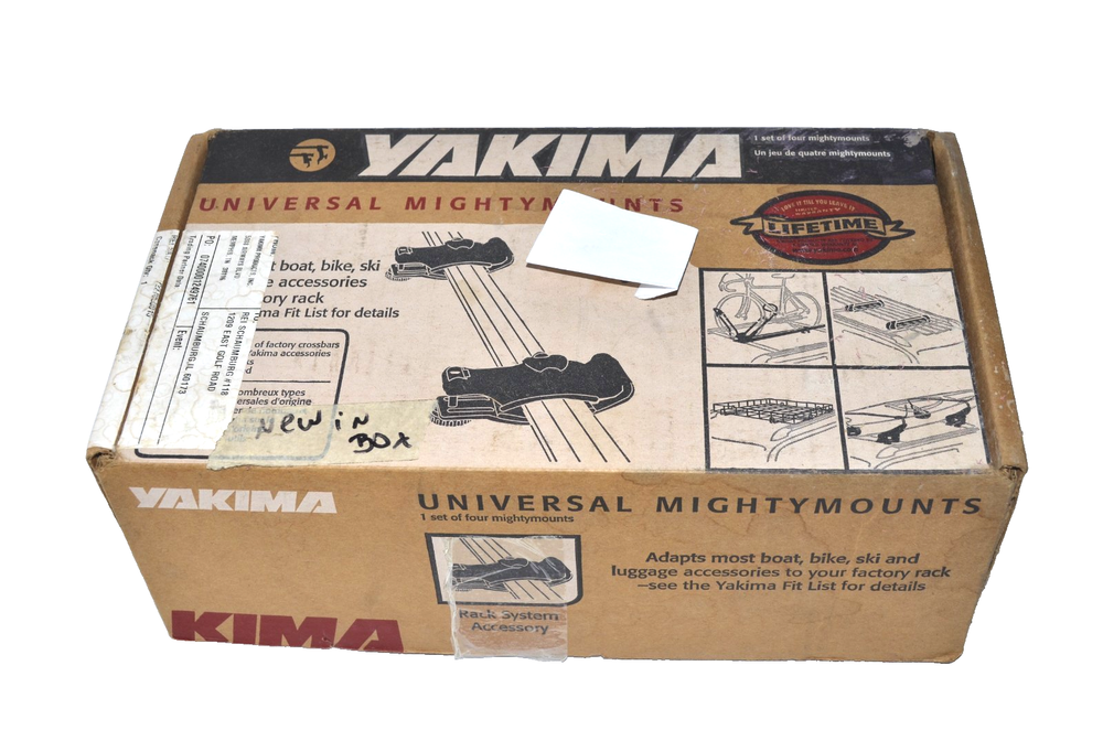 YAKIMA New #03590 Universal Cross Bar Roof Rack Mighty Mounts Set of 4