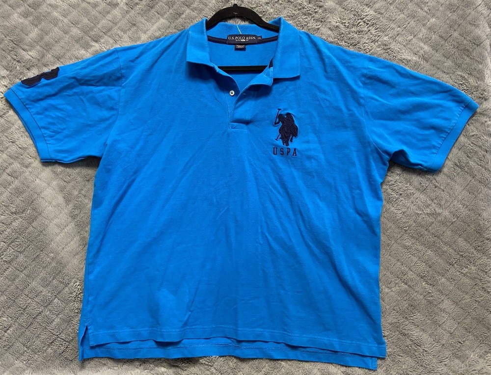 NEW Polo US POLO ASSN Shirt Mens 2XL Blue Big Pony Number 3
