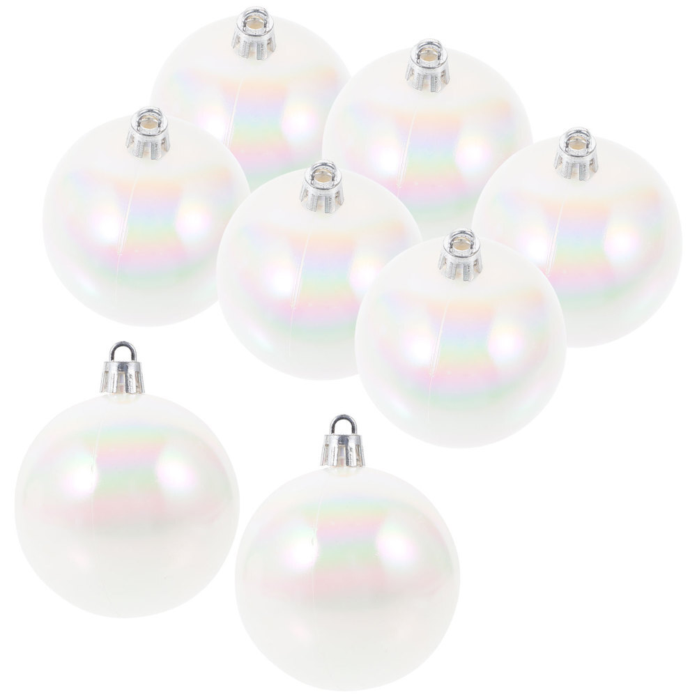 12 Pcs Clear Small Xmas Ornaments Iridescent Ball Decorative