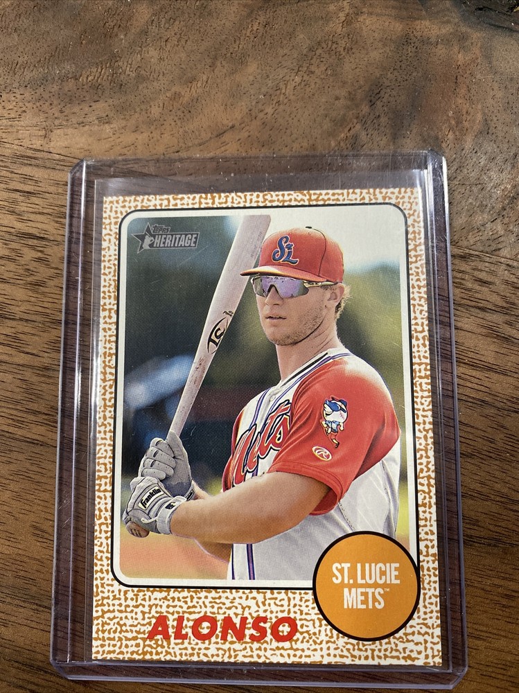 2017 Topps Heritage Minors Pete Alonso No Name Variant Rookie Card