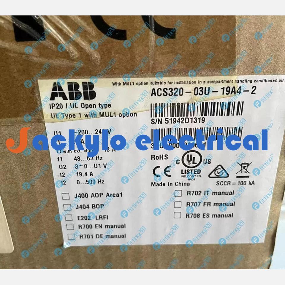 1PCS ABB Frequency Converter ACS320-03U-19A4-2 NEW