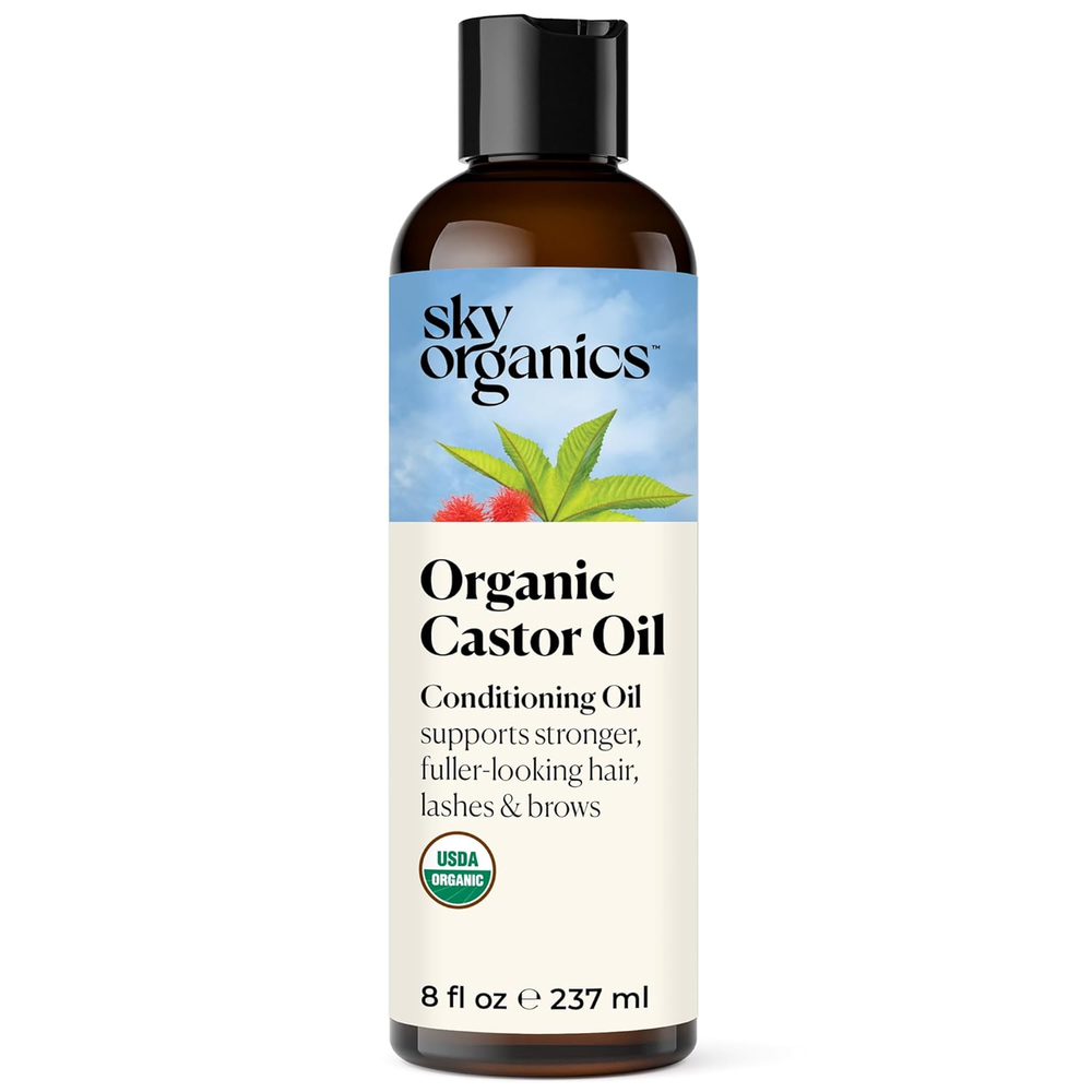 - Castor Oil Organic - Volumizing Hair Oil - Scalp, Lashes, Brows - Pure Castor