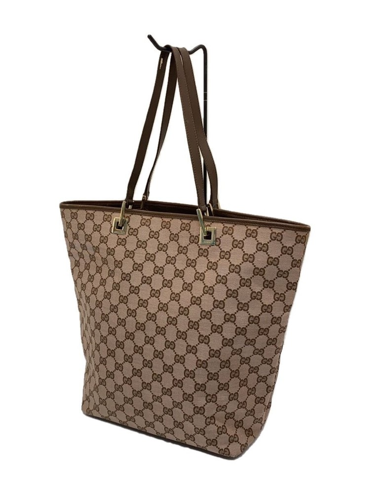 GUCCI GG Canvas Tote Bag in Brown  