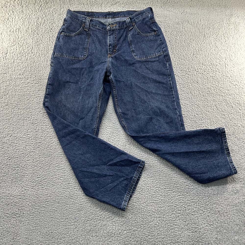 Lee Riders Womens 12P Petite 100% Cotton Denim Jeans 32x28 Blue Made in Mexico