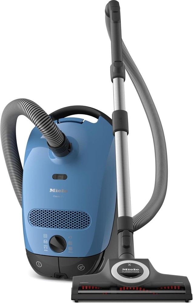 Miele Classic C1 Turbo Team Bagged Canister Vacuum, Tech Blue - Mystique