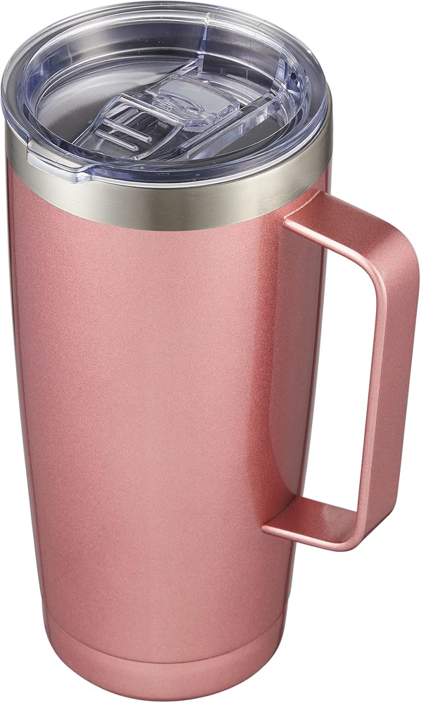 20 Oz Insulated Tumbler Mug with Lid Straw and Handle for Travel Coffee