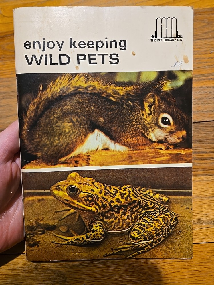 Vintage 1960s Rare Wild Pets Animal Wildlife Book by The Pet Library