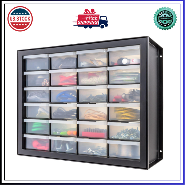 IRIS USA 24-Drawer Screw and Hardware Storage Organizer Cabinet