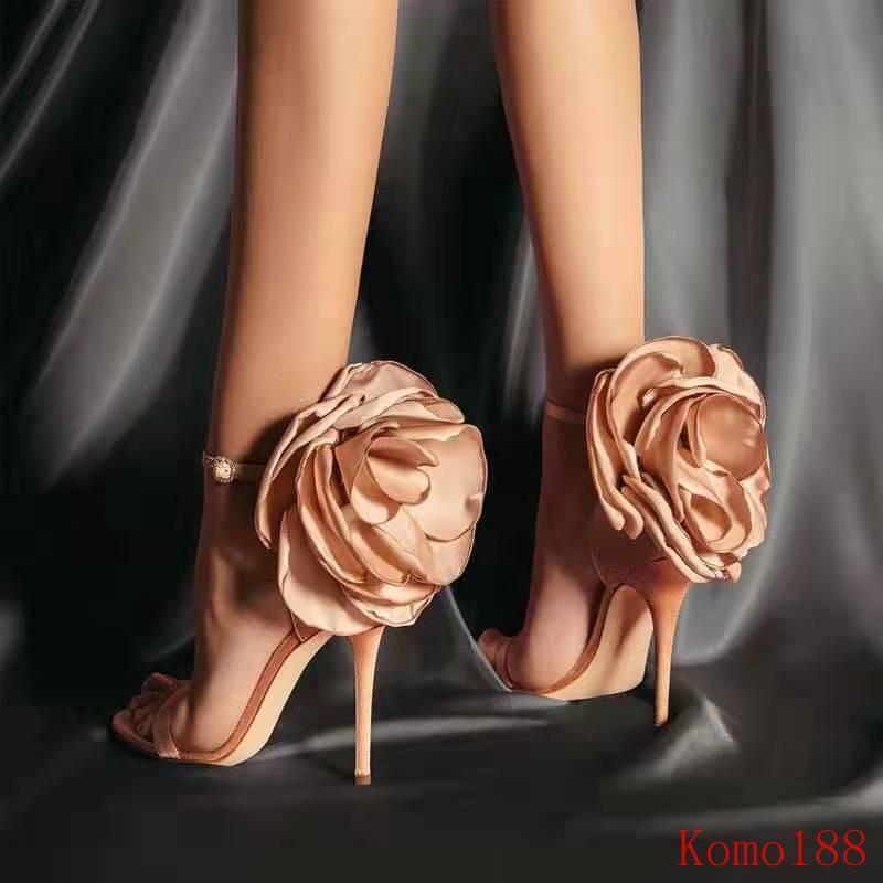 Sexy Womens summer open toe Stiletto Heel flower sandals pumps party shoes