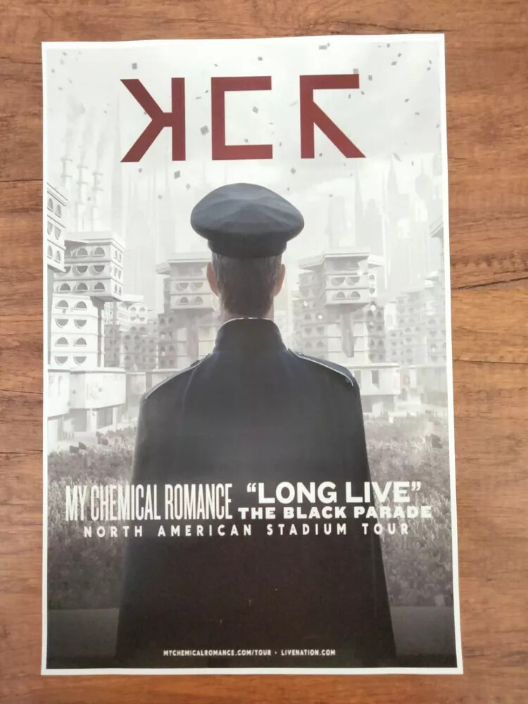 My Chemical Romance 2025 11x17 MCR Tour Concert Poster Black Parade
