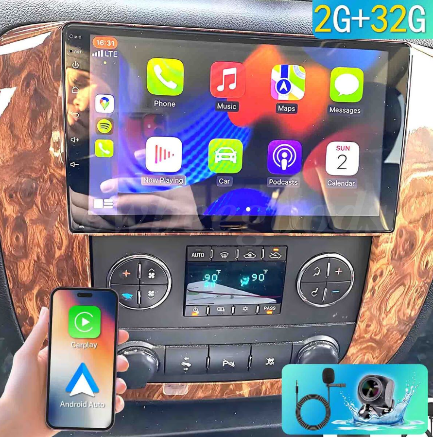 For GMC Yukon Chevy Tahoe Suburban Android 13 Apple Carplay Car Radio GPS Stereo