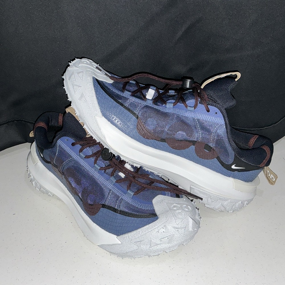 Nike ACG Mountain Fly 2 Trail Hiking Shoes Gray Blue Brown DV7903 400 Men Size 10