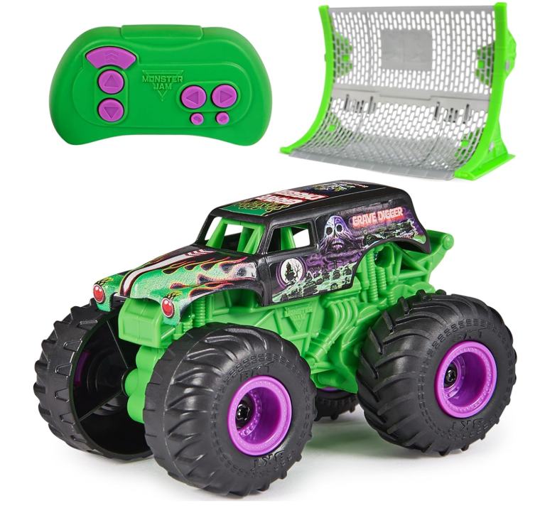 Official Grave Digger Remote Control Monster Truck with Ramp Kids