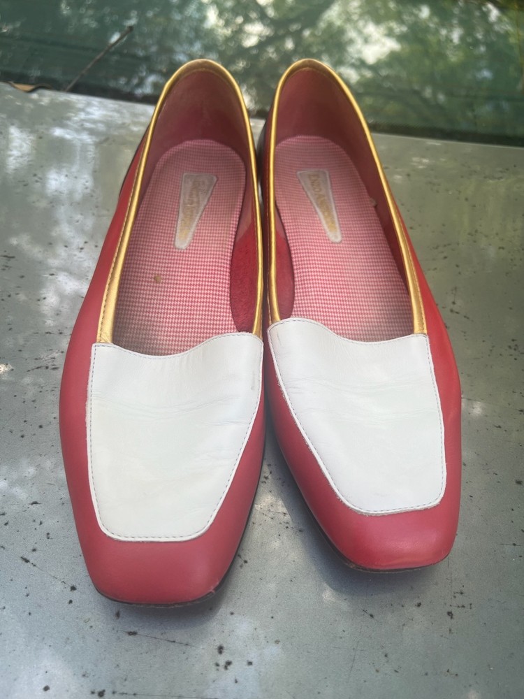 Vintage Y2K Women's Enzo Angiolini Leather Flats Loafers Two Tone Oxford Shoes