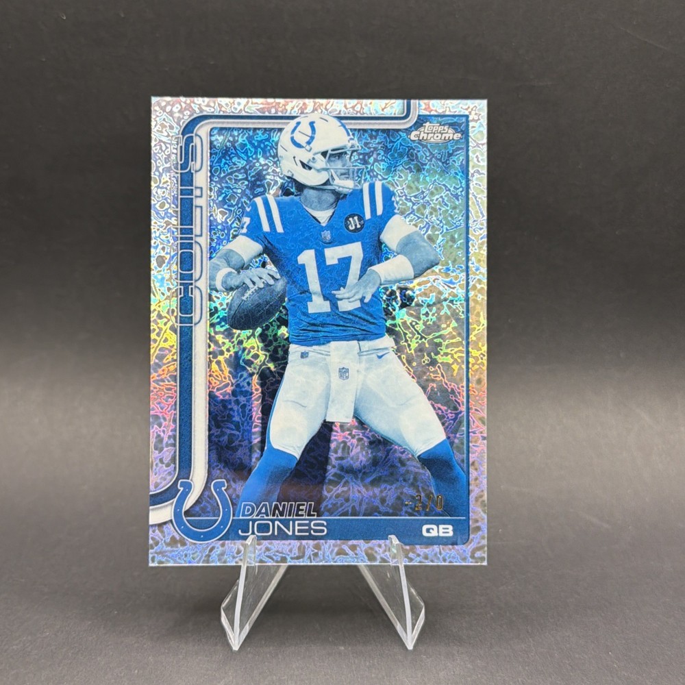 2025 Topps Chrome Daniel Jones Frozen Fractor -2/0 Colts