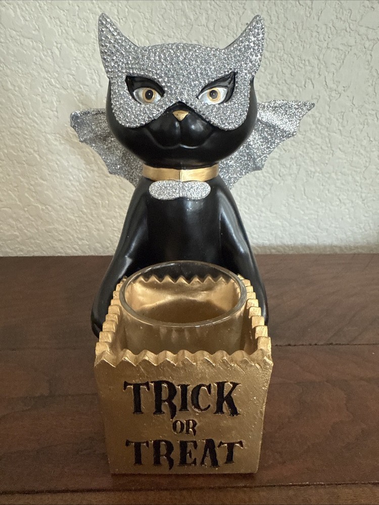 Yankee Candle Halloween Cat Trick or Treat Tealight Holder  